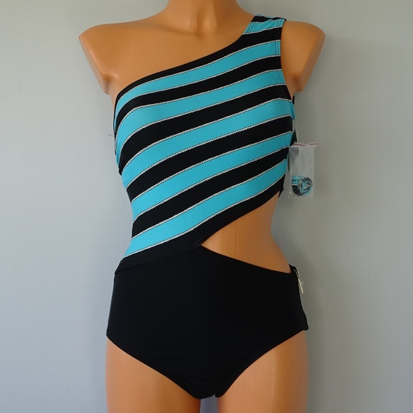 MICHAEL Michael Kors Other - Michael Kors NWT One Shoulder Rope Rugby Swimsuit